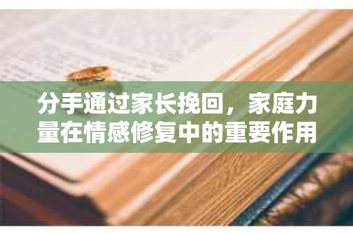 分手通过家长挽回，家庭力量在情感修复中的重要作用
