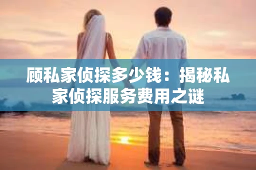 顾私家侦探多少钱：揭秘私家侦探服务费用之谜